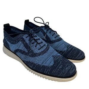 Cole Haan 2.ZERØGRAND Stitchlite Wingtip Oxford Navy Men's 11M Knit Sneakers